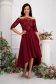 - StarShinerS burgundy dress asymmetrical cloche with sequin embellished details laced taffeta 1 - StarShinerS.com