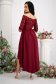 - StarShinerS burgundy dress asymmetrical cloche with sequin embellished details laced taffeta 4 - StarShinerS.com