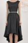 Rochie din stofa elastica neagra asimetrica in clos cu aplicatii cu sclipici - StarShinerS 4 - StarShinerS.ro