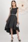 Rochie din stofa elastica neagra asimetrica in clos cu aplicatii cu sclipici - StarShinerS 1 - StarShinerS.ro