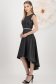 Rochie din stofa elastica neagra asimetrica in clos cu aplicatii cu sclipici - StarShinerS 2 - StarShinerS.ro