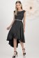 Rochie din stofa elastica neagra asimetrica in clos cu aplicatii cu sclipici - StarShinerS 3 - StarShinerS.ro