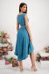 - StarShinerS turquoise dress elastic cloth asymmetrical cloche with glitter details 4 - StarShinerS.com