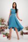 - StarShinerS turquoise dress elastic cloth asymmetrical cloche with glitter details 5 - StarShinerS.com