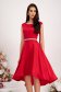 - StarShinerS red dress elastic cloth asymmetrical cloche with glitter details 2 - StarShinerS.com