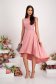 - StarShinerS powder pink dress elastic cloth asymmetrical cloche with glitter details 3 - StarShinerS.com
