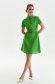 Rochie din bumbac verde scurta cu croi larg si buzunare accesorizata cu cordon - Top Secret 2 - StarShinerS.ro