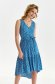 Blue dress asymmetrical cloche thin fabric with v-neckline 1 - StarShinerS.com