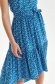 Blue dress asymmetrical cloche thin fabric with v-neckline 6 - StarShinerS.com