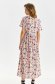 Dress thin fabric midi cloche lateral pockets with v-neckline 3 - StarShinerS.com