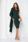Dark Green Lycra Pencil Dress accessorized with a shoulder bow - StarShinerS 5 - StarShinerS.com
