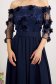 - StarShinerS dark blue asymmetrical cloche dress laced from veil fabric 5 - StarShinerS.com