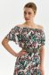 Dress light material cloche with elastic waist asymmetrical naked shoulders 4 - StarShinerS.com