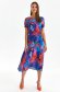 Dress midi cloche with elastic waist thin fabric with floral print 2 - StarShinerS.com