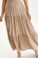 Beige dress light material cloche with elastic waist with ruffle details 6 - StarShinerS.com