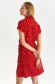 Rochie din material subtire rosie scurta cu un croi drept accesorizata cu cordon - Top Secret 3 - StarShinerS.ro