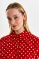 Red dress short cut straight thin fabric accessorized with tied waistband 5 - StarShinerS.com