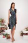 - StarShinerS silver dress crepe with sequins wrap over front 5 - StarShinerS.com