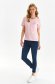 Pink t-shirt cotton loose fit with v-neckline 2 - StarShinerS.com