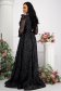 Black dress long cloche from tulle with glitter details high shoulders 2 - StarShinerS.com