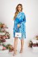 Pleated Chiffon Short Dress with Loose Cut and Floral Print - SunShine 6 - StarShinerS.com