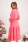 Pink dress light material midi cloche with elastic waist 3 - StarShinerS.com