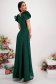 - StarShinerS green dress georgette with glitter details asymmetrical cloche with ruffled sleeves 3 - StarShinerS.com