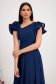 - StarShinerS dark blue dress georgette with glitter details asymmetrical cloche with ruffled sleeves 5 - StarShinerS.com