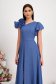 - StarShinerS blue dress georgette with glitter details asymmetrical cloche with ruffled sleeves 2 - StarShinerS.com
