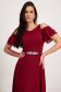 - StarShinerS burgundy dress voile fabric asymmetrical long both shoulders cut out 6 - StarShinerS.com