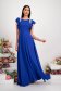 - StarShinerS blue dress from veil fabric long cloche with pearls with ruffle details 2 - StarShinerS.com