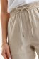 Peach trousers linen long conical medium waist lateral pockets 4 - StarShinerS.com