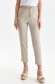 Cream trousers linen long conical medium waist lateral pockets 2 - StarShinerS.com