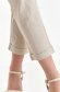 Cream trousers linen long conical medium waist lateral pockets 5 - StarShinerS.com