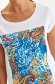 Tricou din bumbac alb cu croi larg si imprimeu frontal abstract - Top Secret 4 - StarShinerS.ro