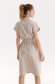 Beige dress linen cloche with elastic waist with faux pockets detachable cord 3 - StarShinerS.com