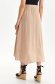 Cream skirt thin fabric midi cloche with elastic waist wrap around 3 - StarShinerS.com