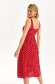Red dress lateral pockets cloche with elastic waist thin fabric 3 - StarShinerS.com