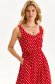 Red dress lateral pockets cloche with elastic waist thin fabric 4 - StarShinerS.com