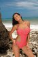 Pink swimsuit altogether with ruffles on the chest with cut out material 1 - StarShinerS.com