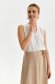 Bluza dama din material fluid alba cu croi larg si decolteu in v - Top Secret 2 - StarShinerS.ro