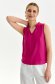 Fuchsia women`s blouse thin fabric loose fit with v-neckline 1 - StarShinerS.com
