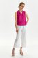 Fuchsia women`s blouse thin fabric loose fit with v-neckline 2 - StarShinerS.com