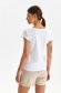 Tricou din bumbac alb cu croi larg si imprimeu scriptic frontal - Top Secret 3 - StarShinerS.ro