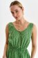 Green dress thin fabric cloche with elastic waist with button accessories is fastened around the waist with a ribbon 4 - StarShinerS.com