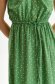 Green dress thin fabric cloche with elastic waist with button accessories is fastened around the waist with a ribbon 5 - StarShinerS.com