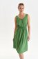Green dress thin fabric cloche with elastic waist with button accessories is fastened around the waist with a ribbon 1 - StarShinerS.com