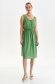 Green dress thin fabric cloche with elastic waist with button accessories is fastened around the waist with a ribbon 2 - StarShinerS.com