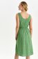 Green dress thin fabric cloche with elastic waist with button accessories is fastened around the waist with a ribbon 3 - StarShinerS.com
