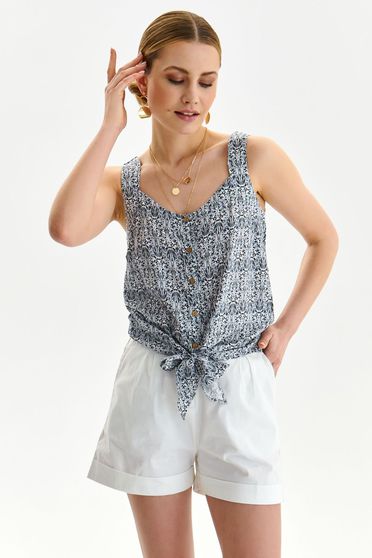 Casual Blouses - Page 2, Blue women`s blouse thin fabric loose fit - StarShinerS.com